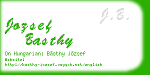jozsef basthy business card