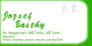 jozsef basthy business card